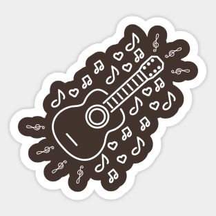 Musical Guitar Sticker